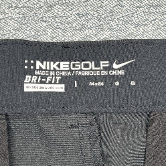 Nike Golf Mens Size 34X34‎ Dri-Fit Black Athletic Stretch Golf Pants - Picture 6 of 7
